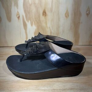 Fitflop Black Platform Sandals Women’s Size 9